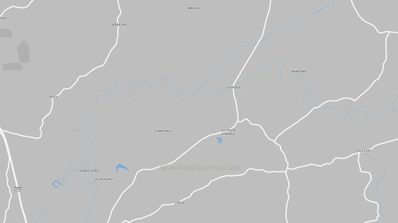 Bike Grade map of Narrows, KY