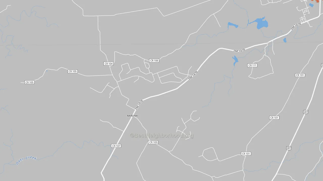 Bike Grade map of Naruna, TX