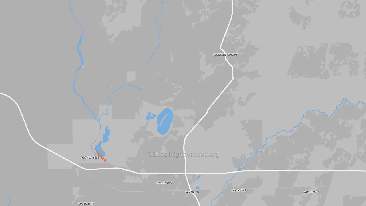 Bike Grade map of Nash, FL