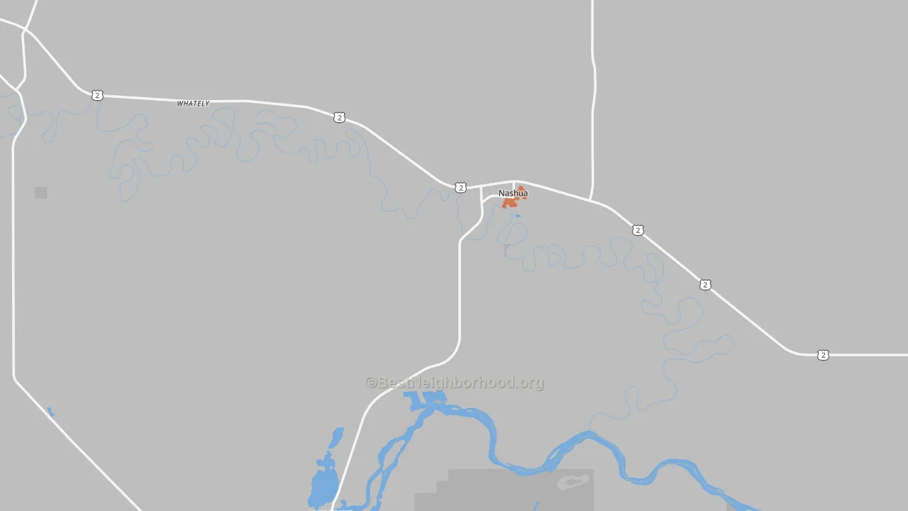 Bike Grade map of Nashua, MT