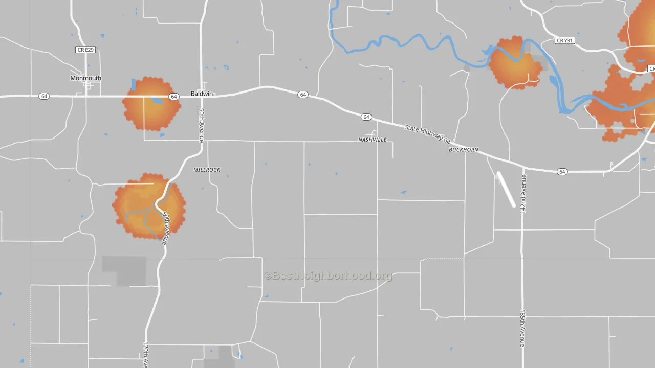 Bike Grade map of Nashville, IA
