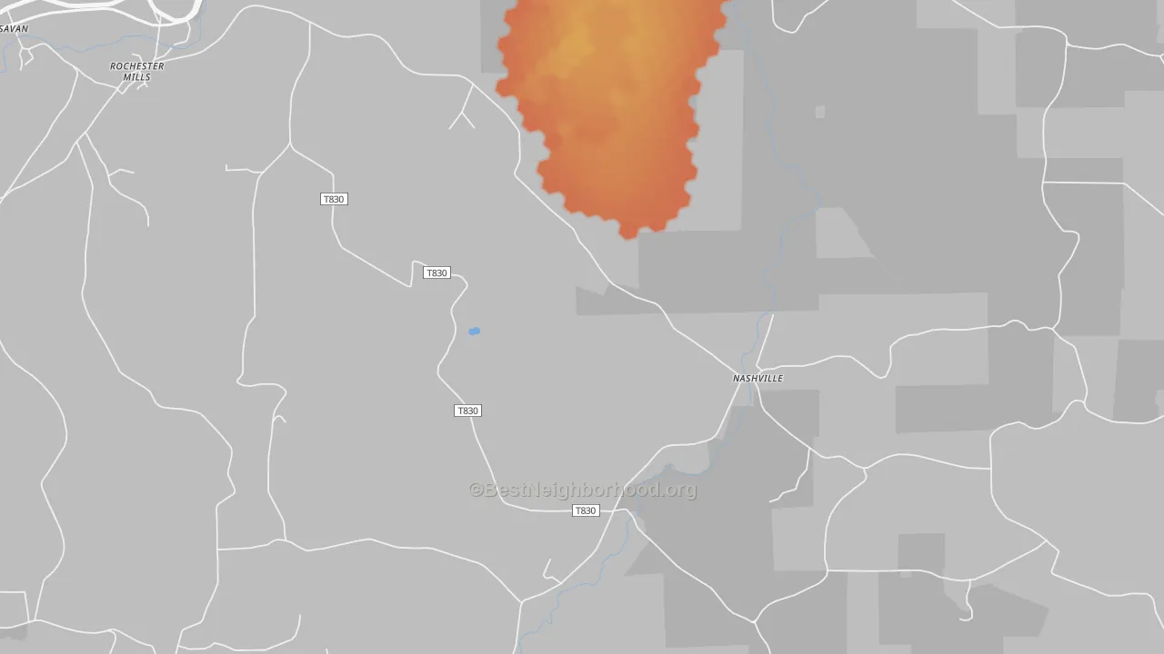 Bike Grade map of Nashville, PA