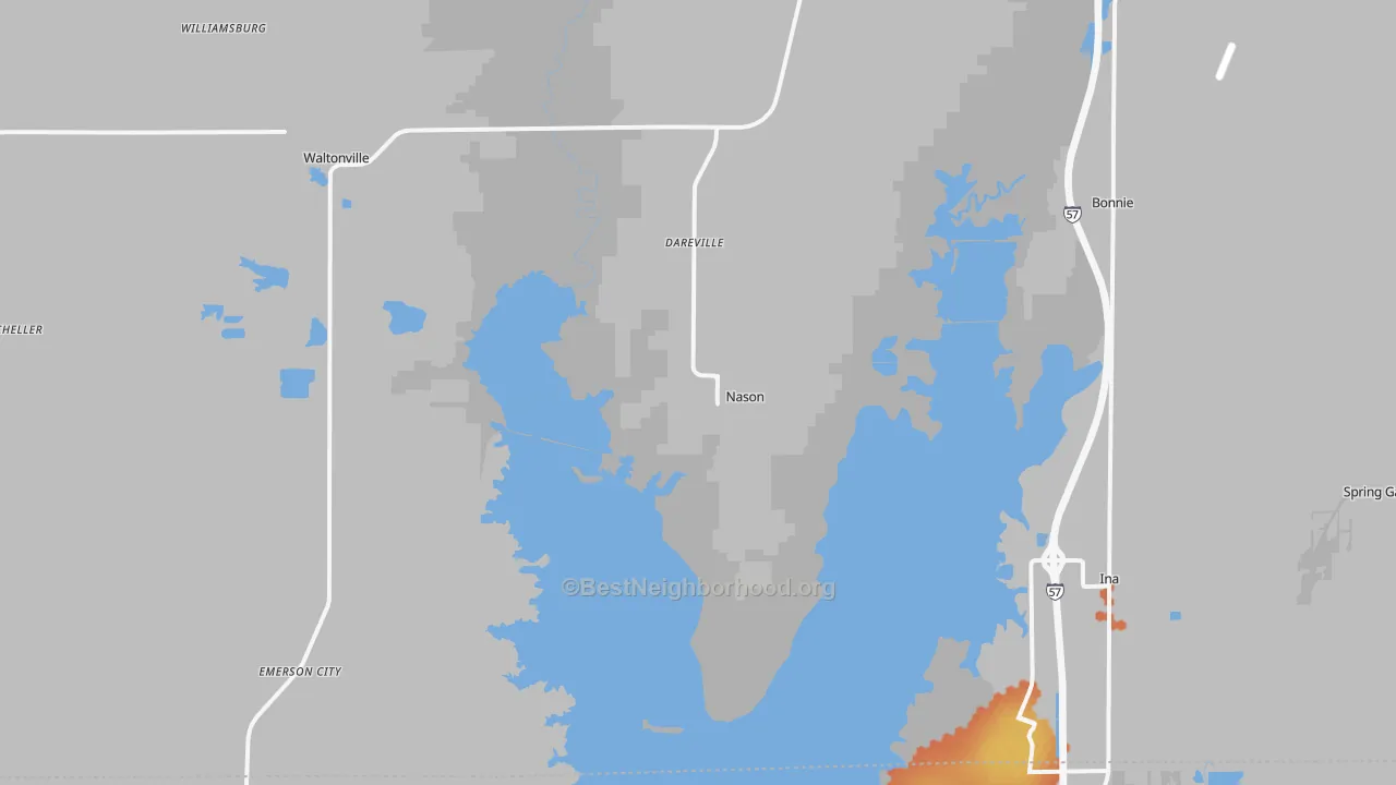 Bike Grade map of Nason, IL