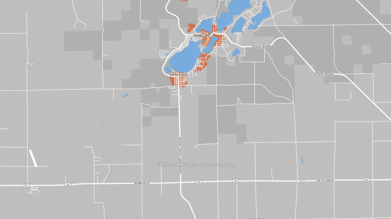 Bike Grade map of National City, MI