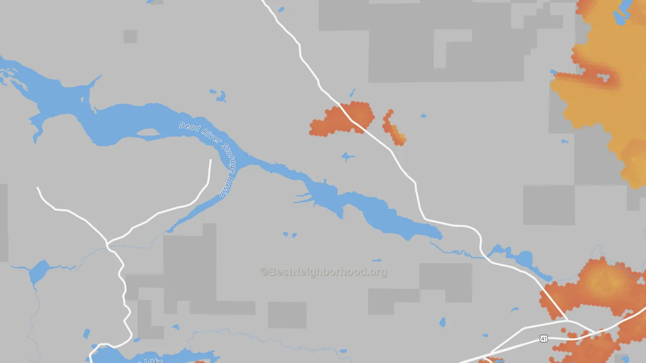 Bike Grade map of National Mine, MI