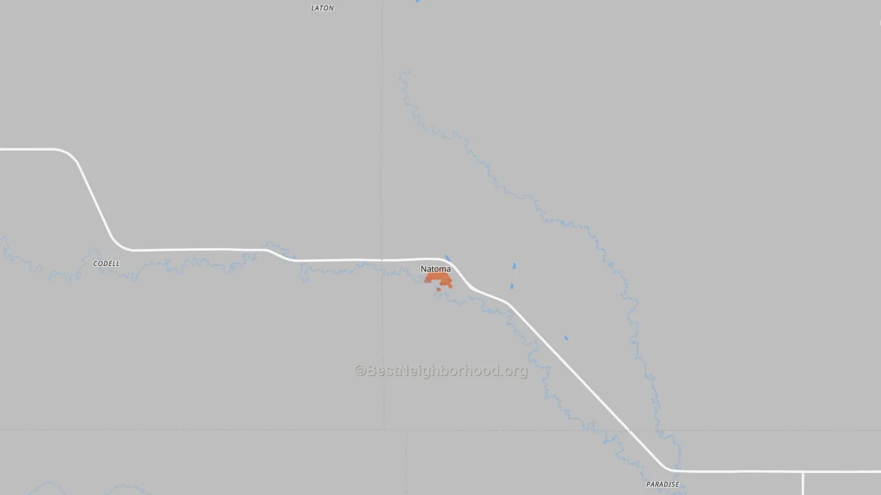 Bike Grade map of Natoma, KS