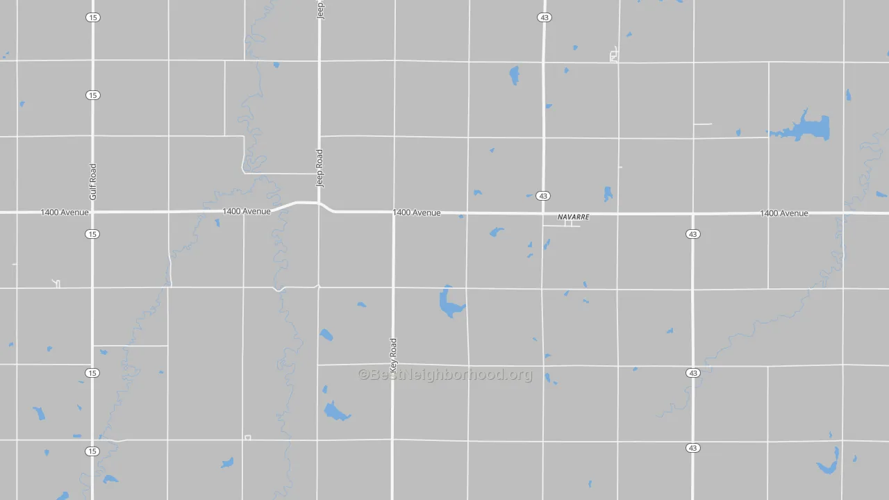 Bike Grade map of Navarre, KS