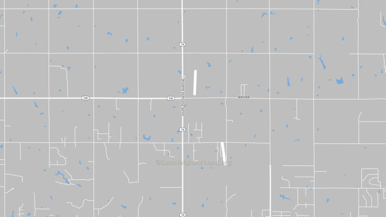 Bike Grade map of Navina, OK