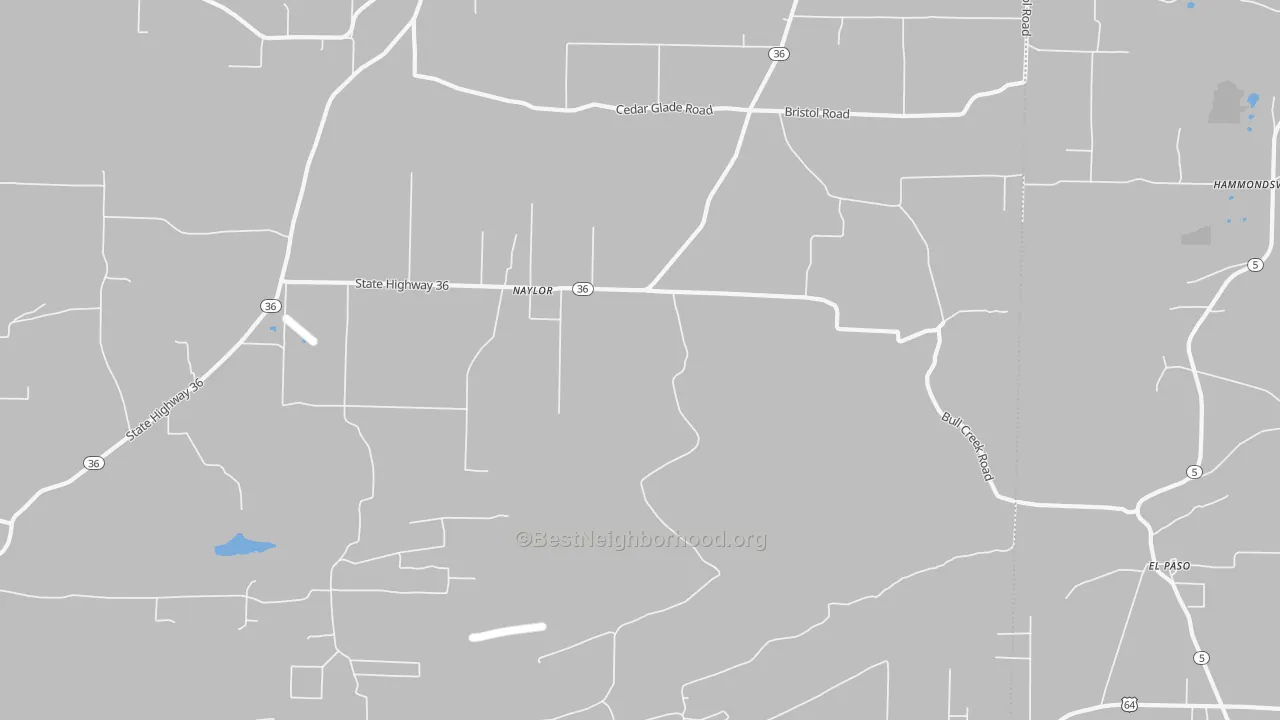 Bike Grade map of Naylor, AR