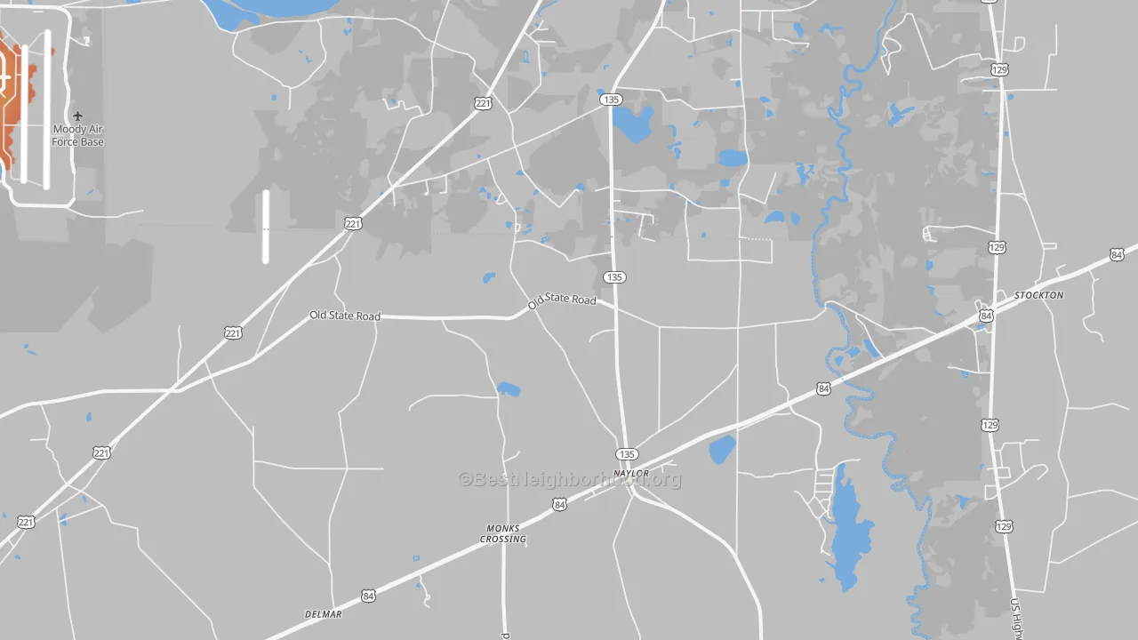 Bike Grade map of Naylor, GA