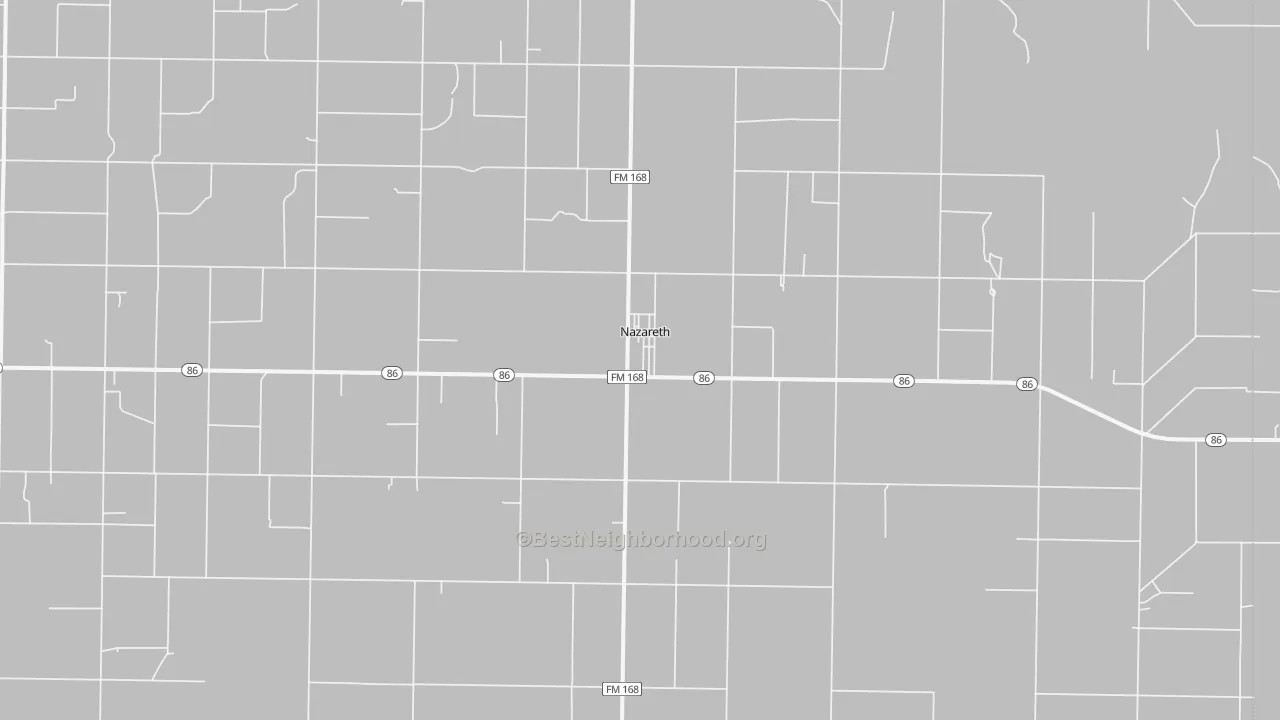 Bike Grade map of Nazareth, TX