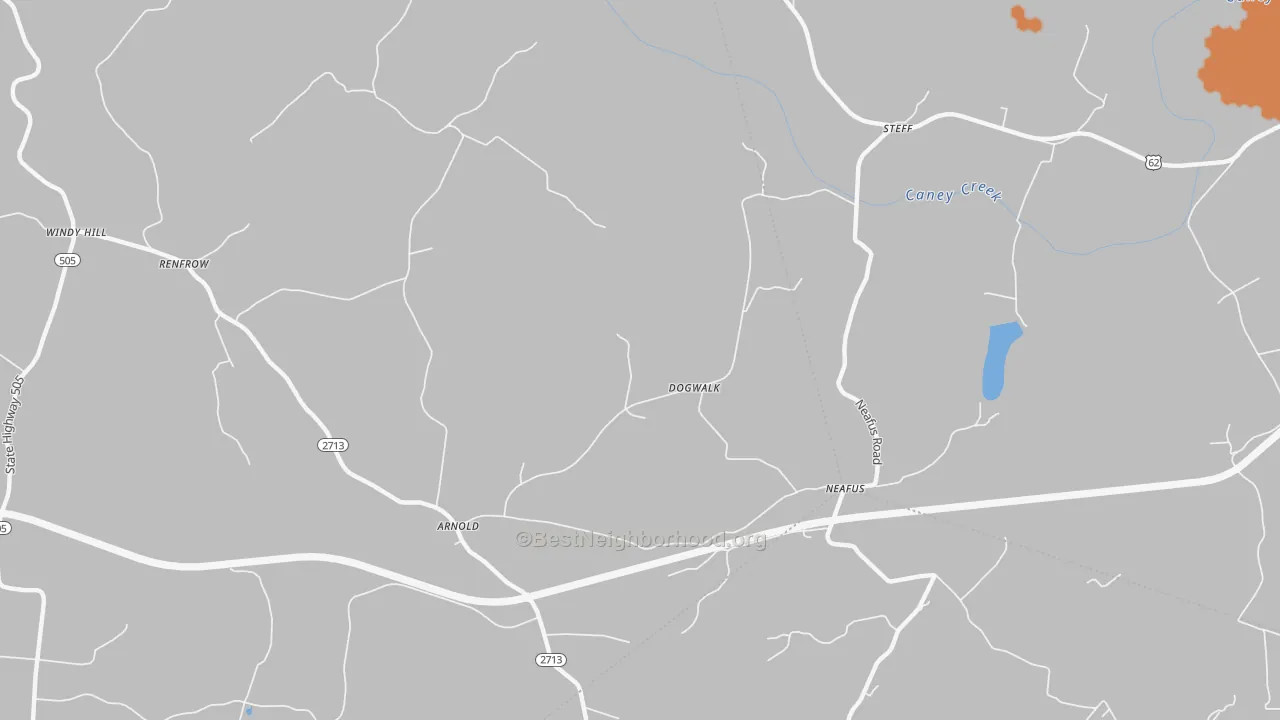 Bike Grade map of Neafus, KY