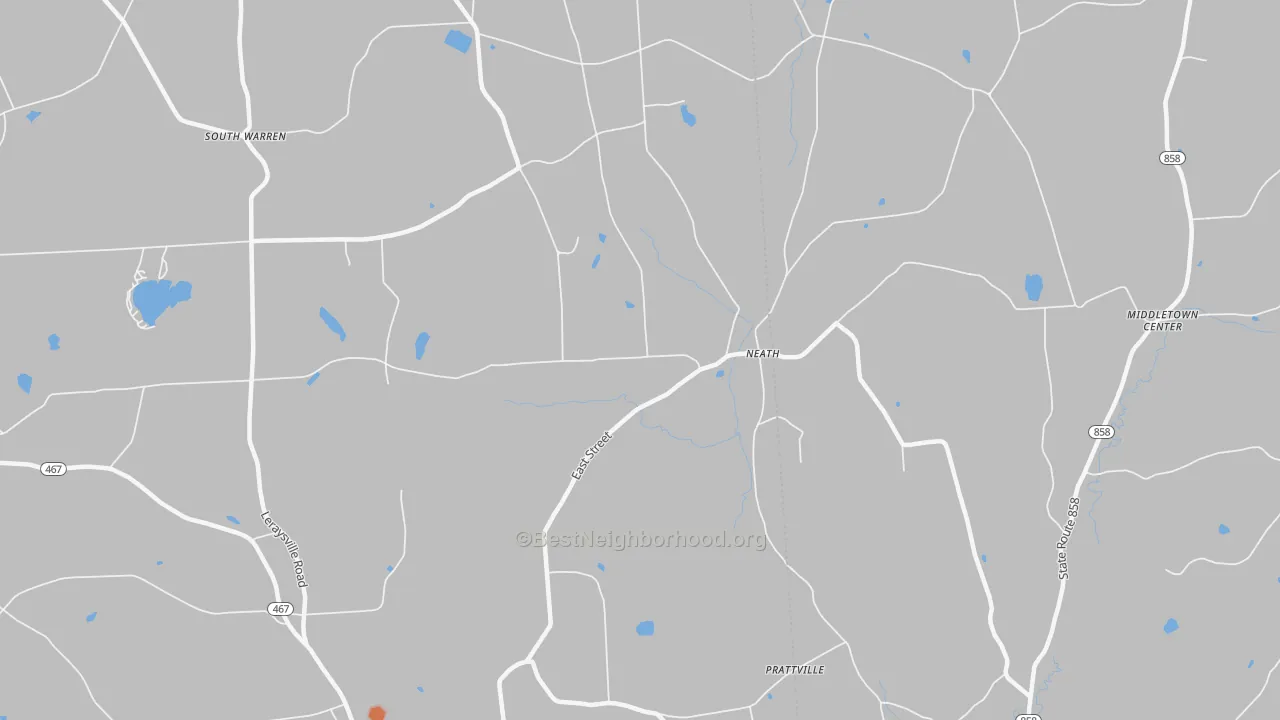 Bike Grade map of Neath, PA