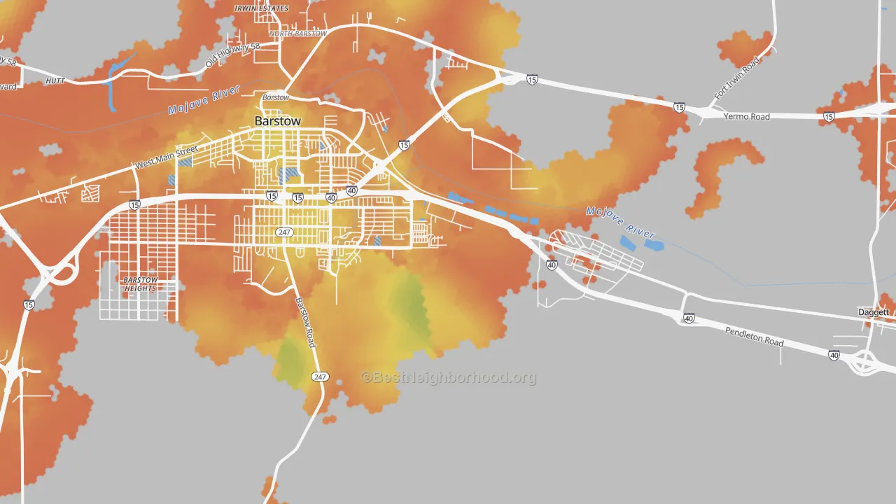 Bike Grade map of Nebo Center, CA