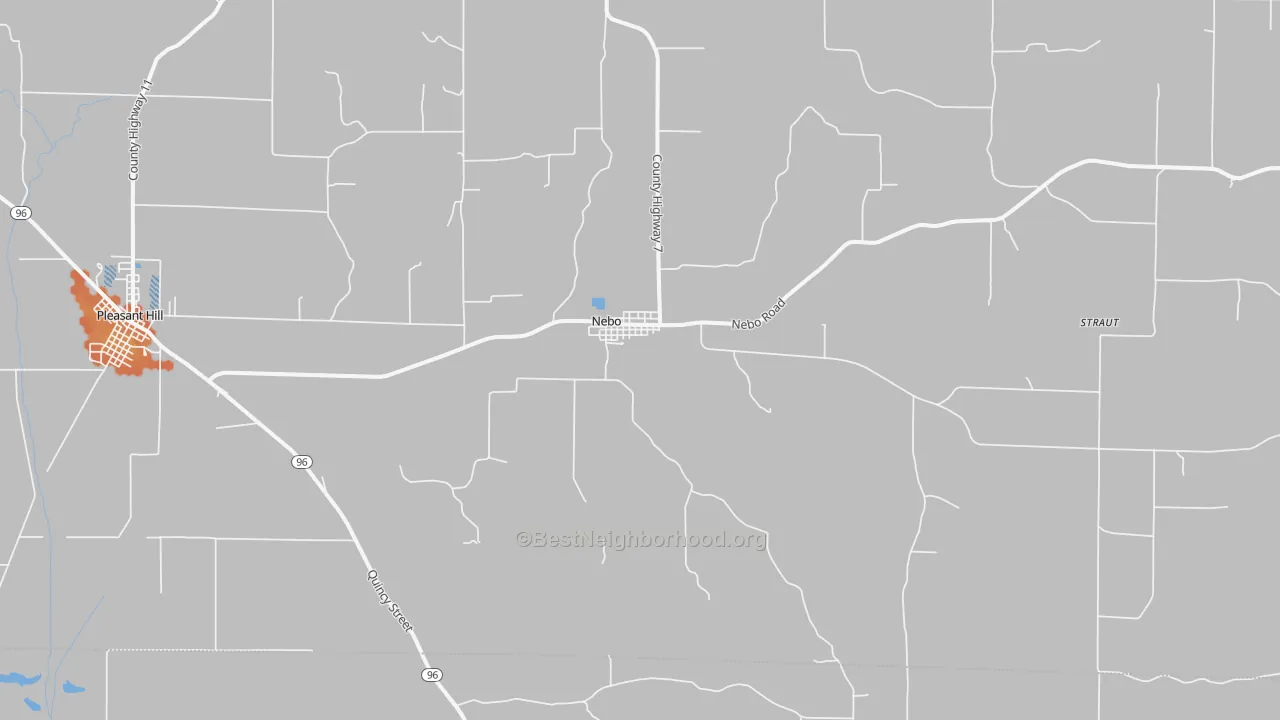 Bike Grade map of Nebo, IL