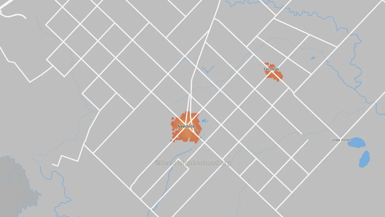 Bike Grade map of Needville, TX