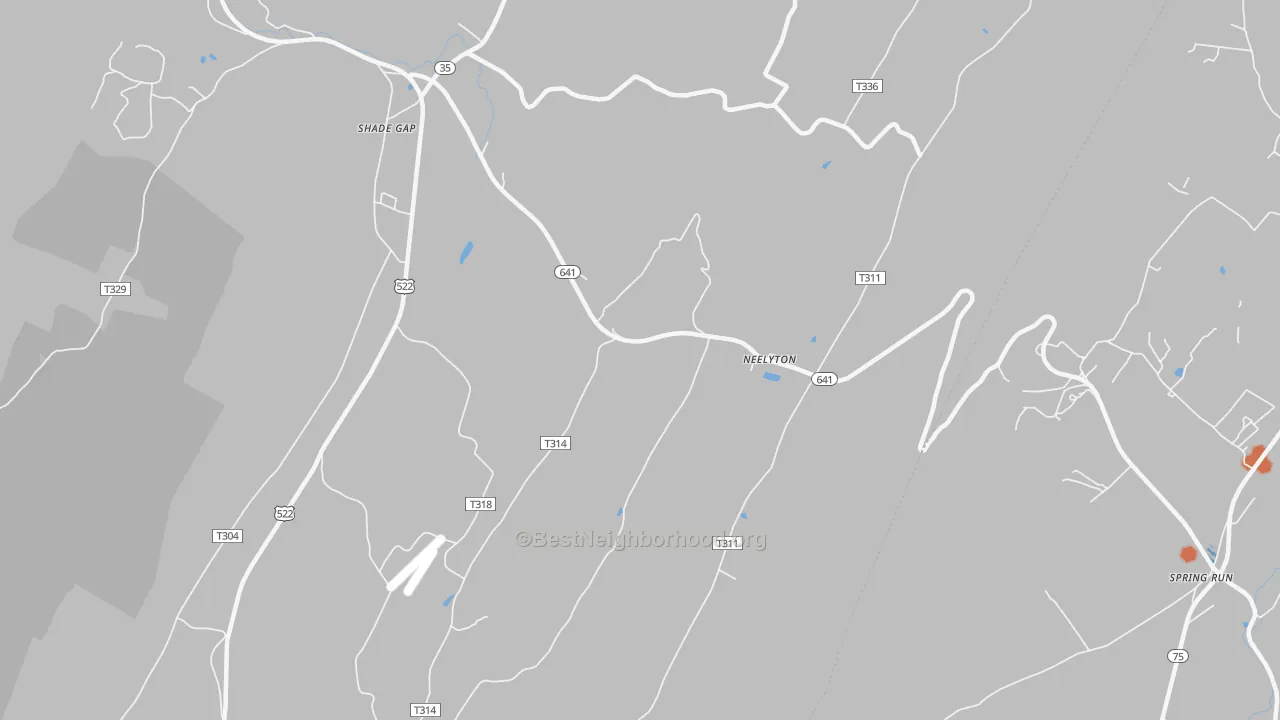 Bike Grade map of Neelyton, PA