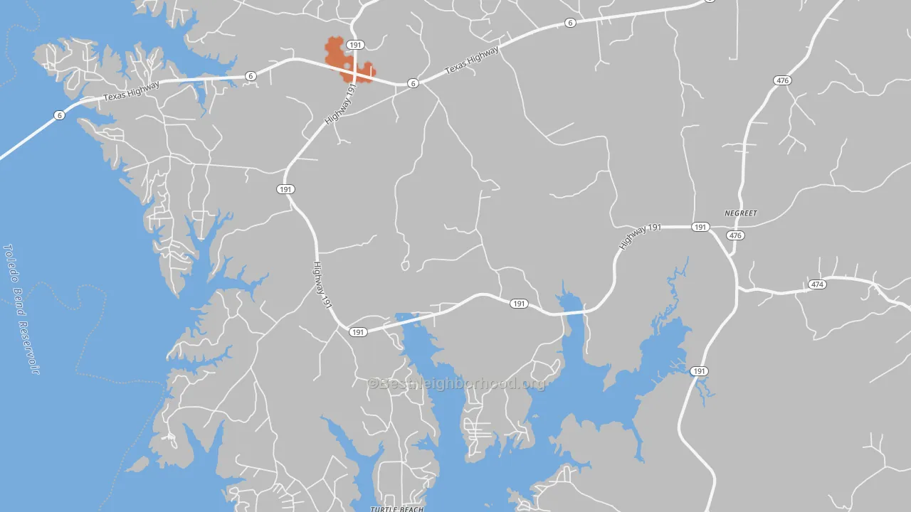 Bike Grade map of Negreet, LA