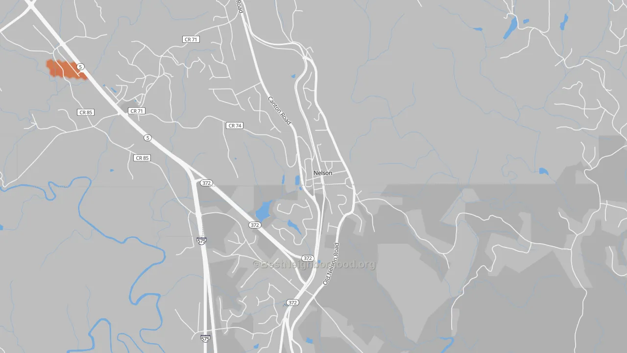 Bike Grade map of Nelson, GA