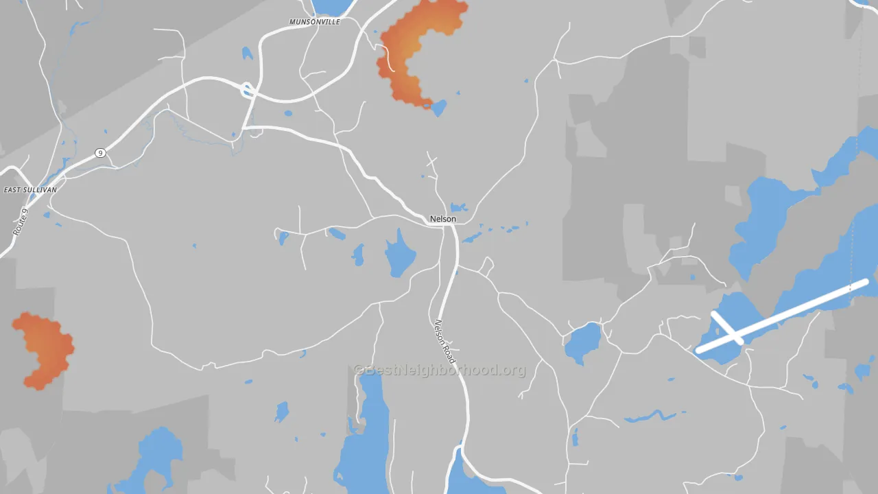 Bike Grade map of Nelson, NH