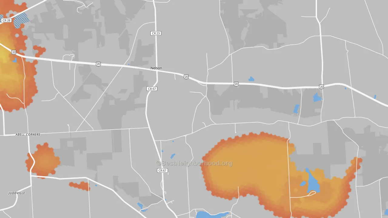 Bike Grade map of Nelson, NY