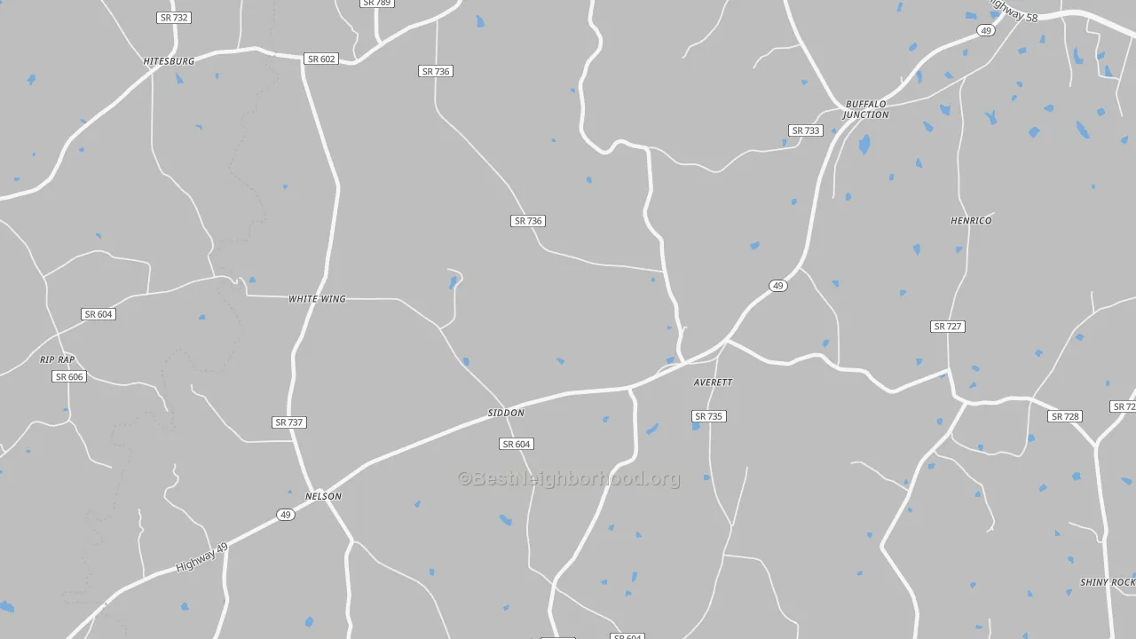Bike Grade map of Nelson, VA