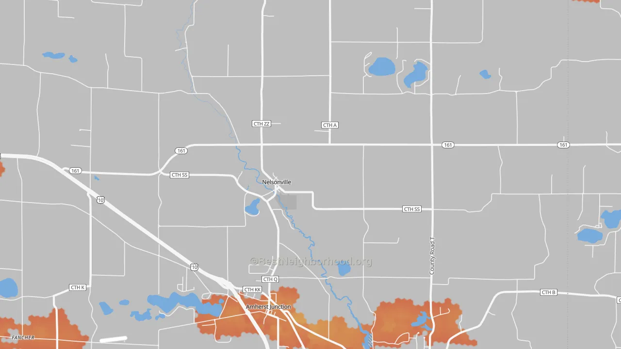 Bike Grade map of Nelsonville, WI