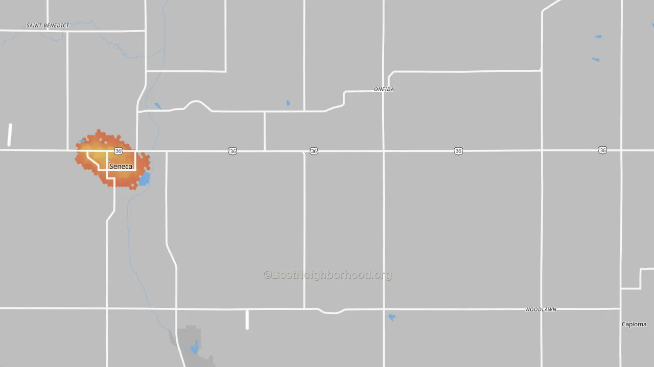Bike Grade map of Nemaha County, KS