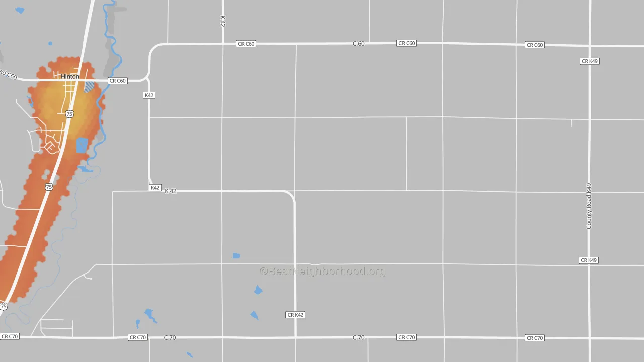 Bike Grade map of Neptune, IA