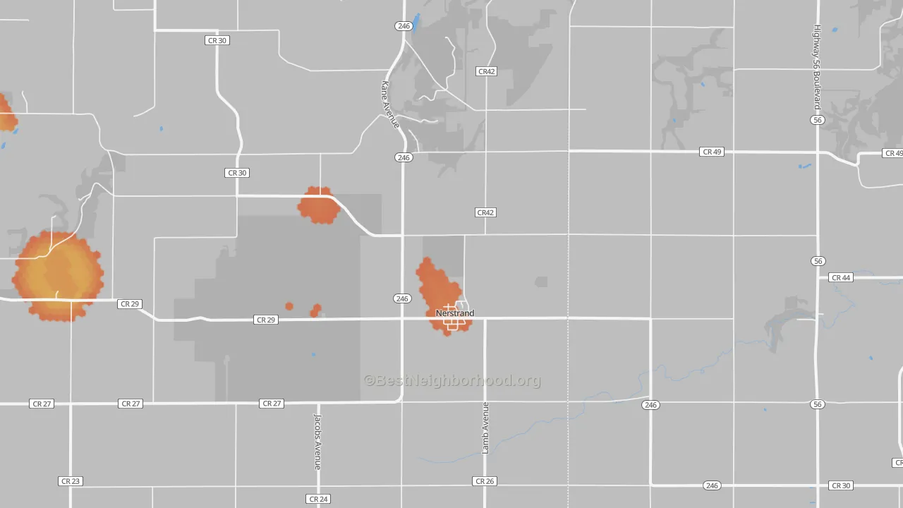 Bike Grade map of Nerstrand, MN