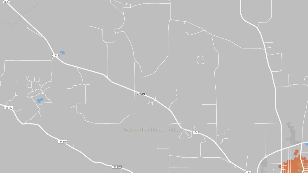 Bike Grade map of Nesbitt, TX