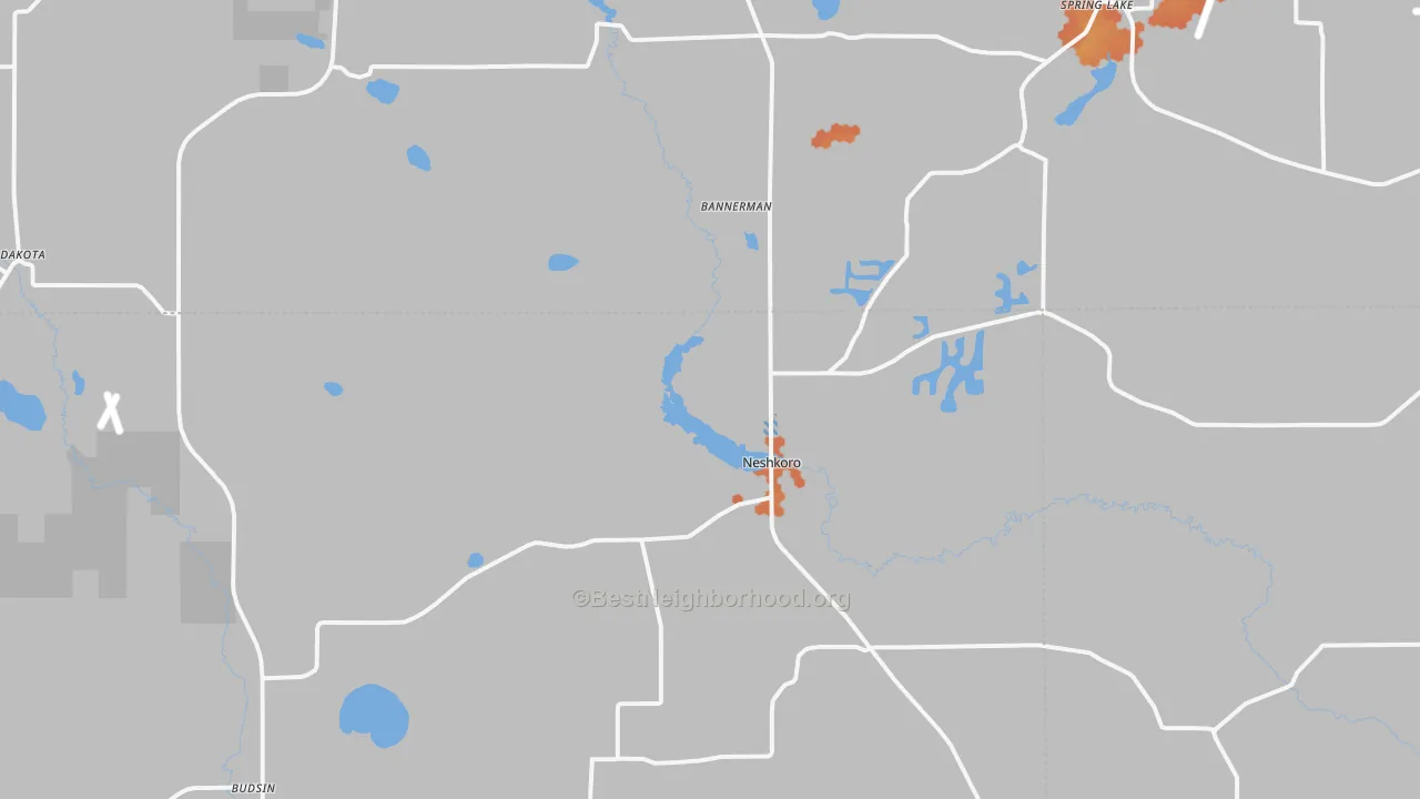 Bike Grade map of Neshkoro, WI