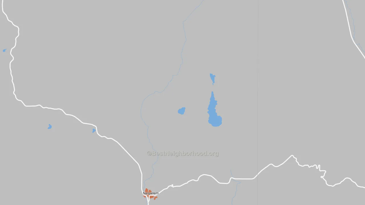 Bike Grade map of Nespelem Community, WA
