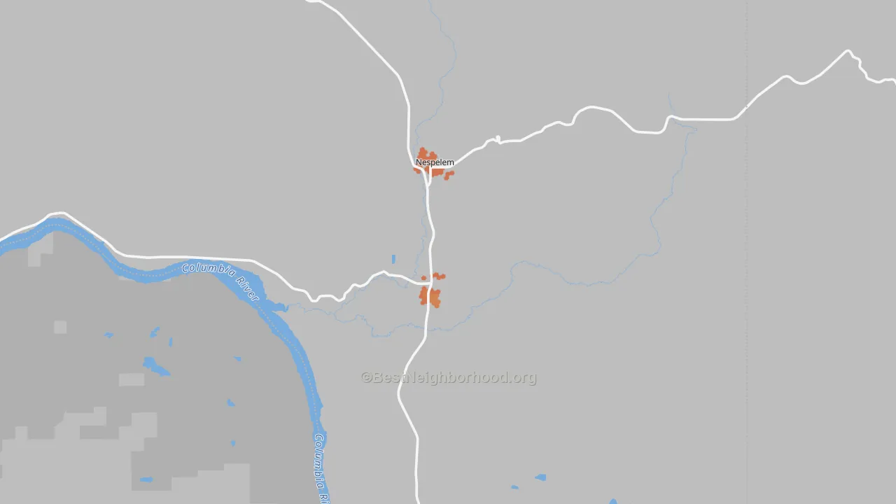 Bike Grade map of Nespelem, WA