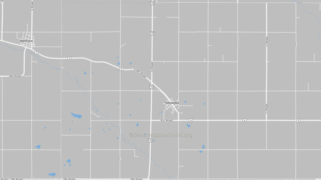 Bike Grade map of Netawaka, KS