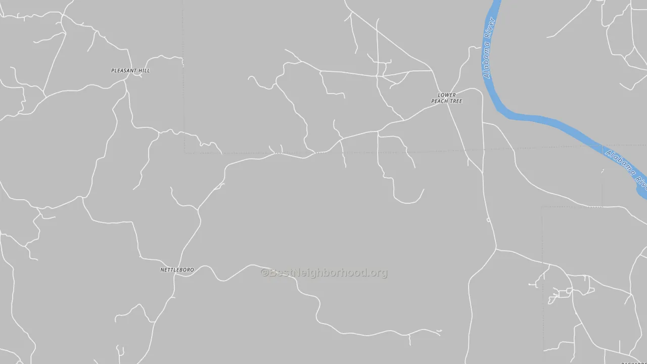 Bike Grade map of Nettleboro, AL