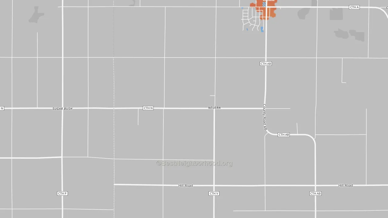 Bike Grade map of Neuern, WI
