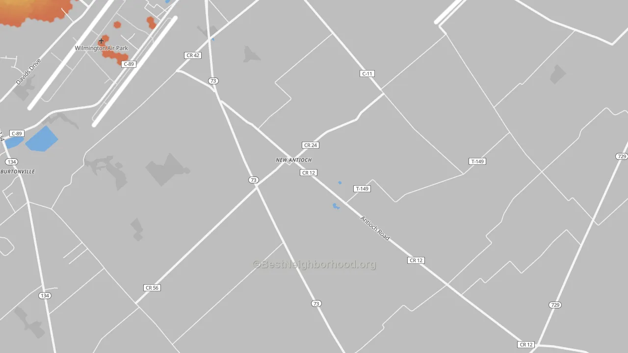 Bike Grade map of New Antioch, OH