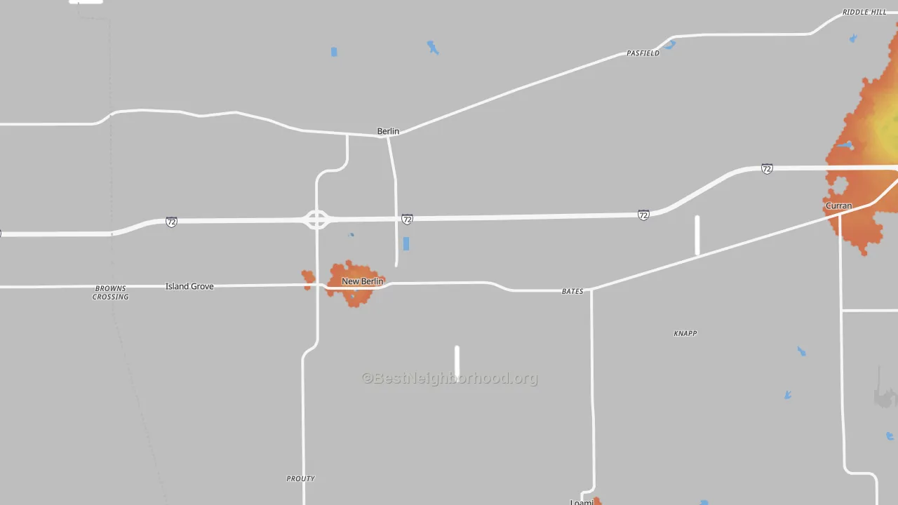 Bike Grade map of New Berlin, IL