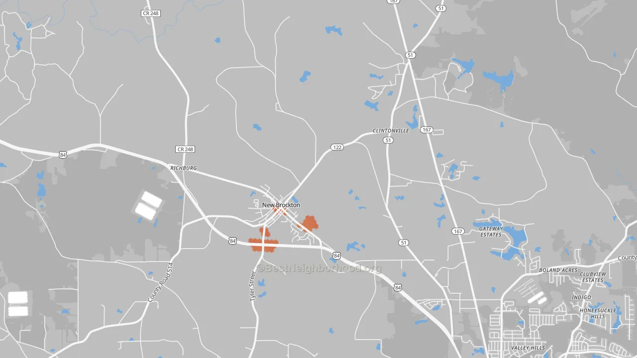 Bike Grade map of New Brockton, AL