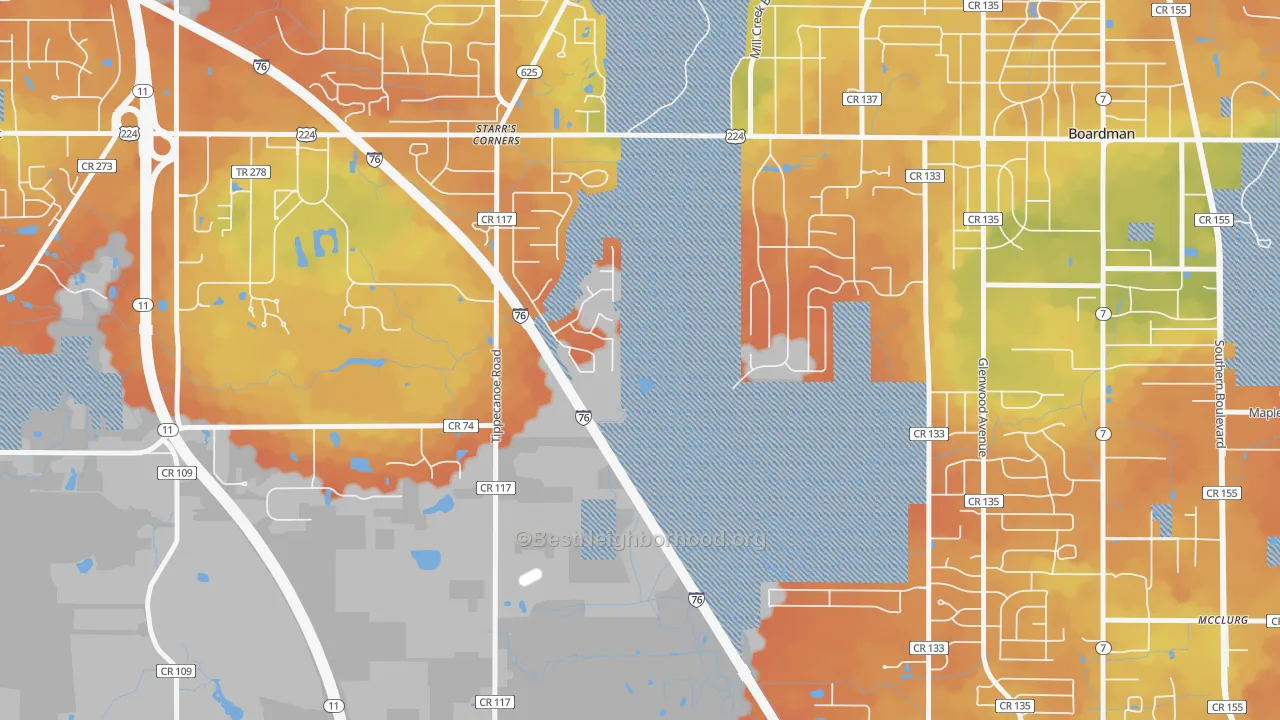 Bike Grade map of New Buffalo, OH