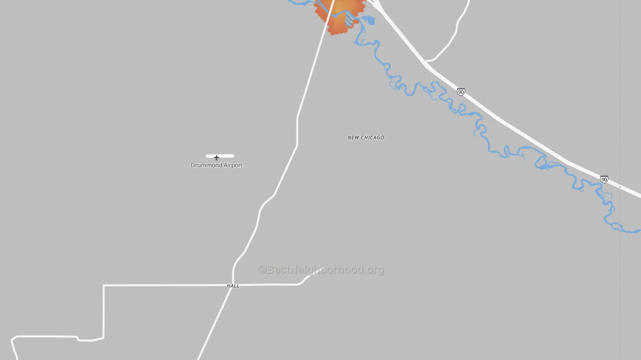Bike Grade map of New Chicago, MT