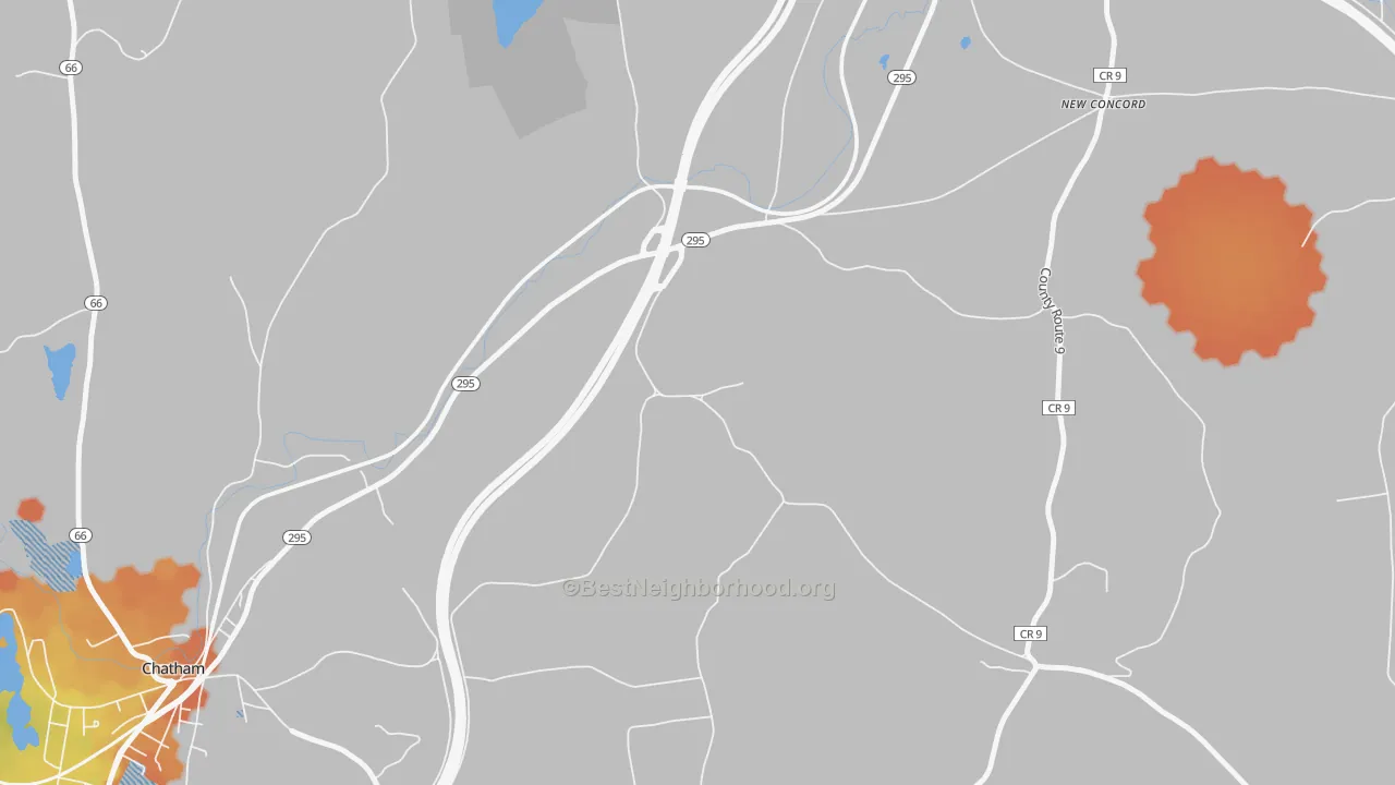 Bike Grade map of New Concord, NY
