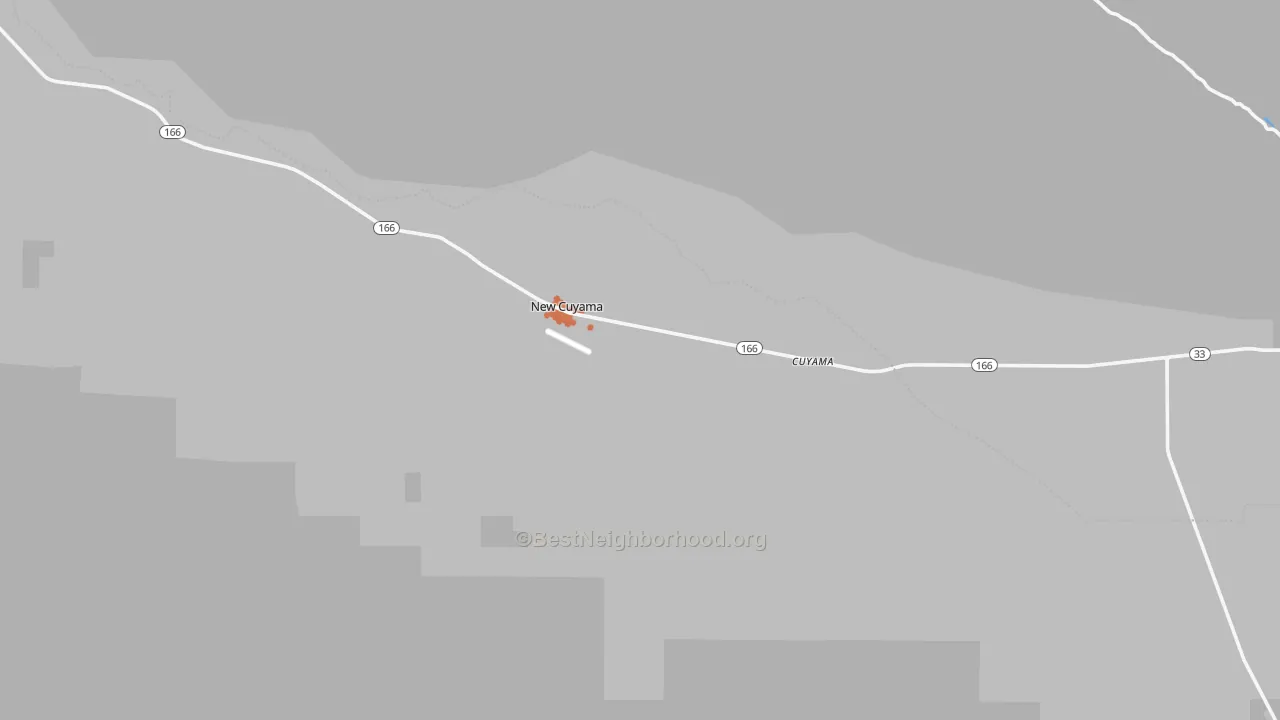 Bike Grade map of New Cuyama, CA