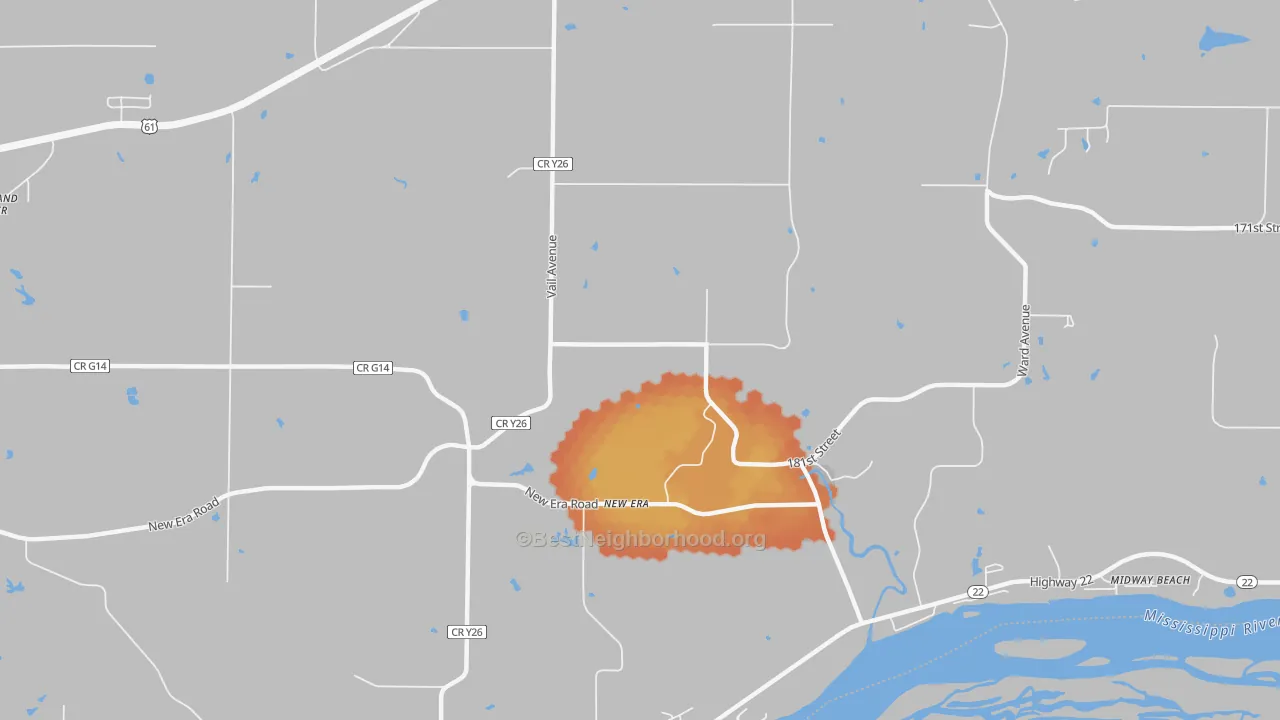 Bike Grade map of New Era, IA
