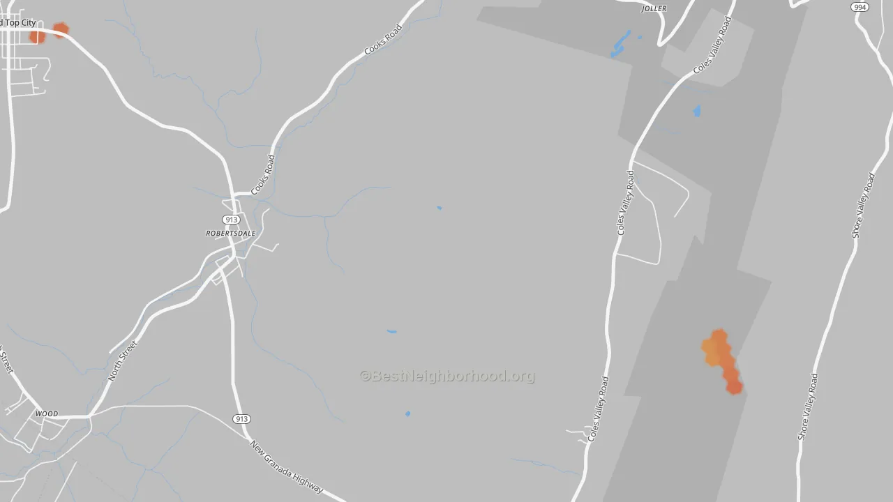Bike Grade map of New Grenada, PA