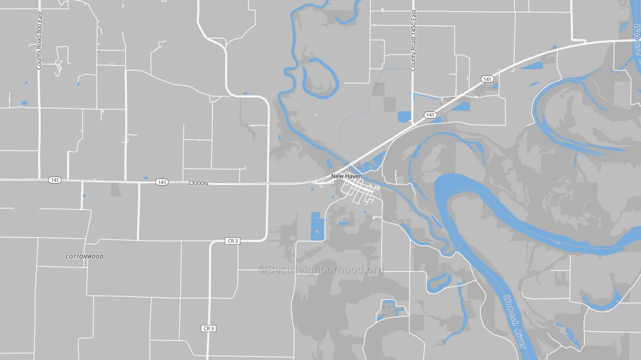 Bike Grade map of New Haven, IL