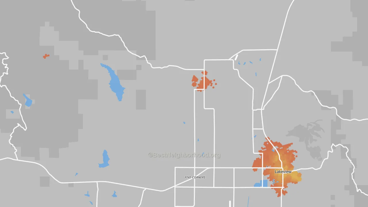 Bike Grade map of New Idaho, OR
