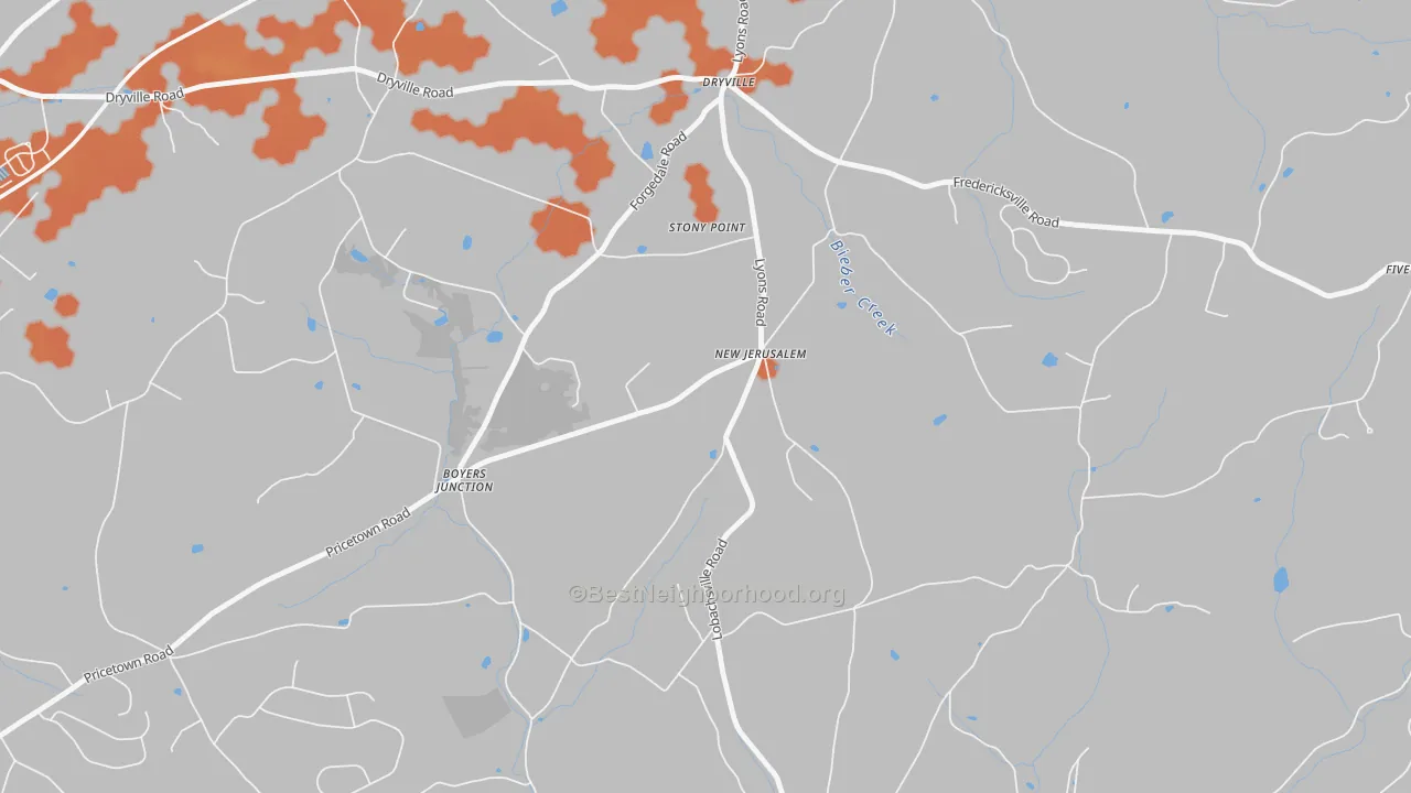 Bike Grade map of New Jerusalem, PA