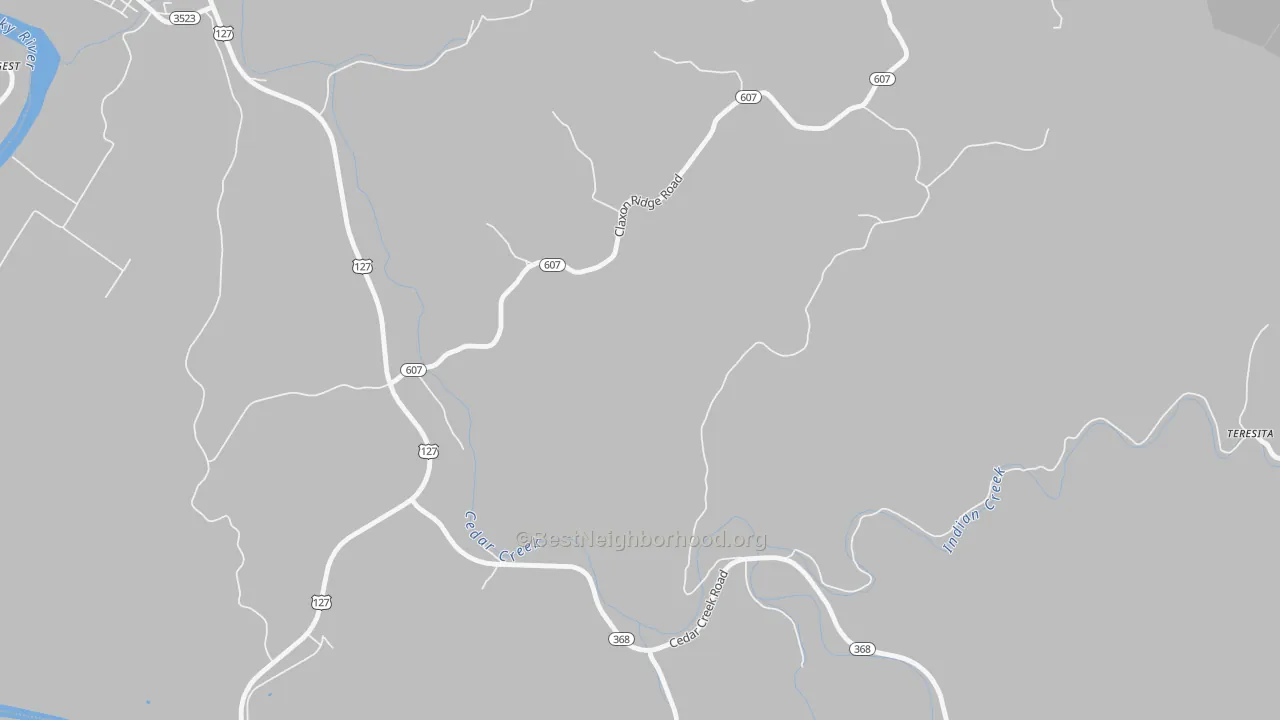 Bike Grade map of New, KY